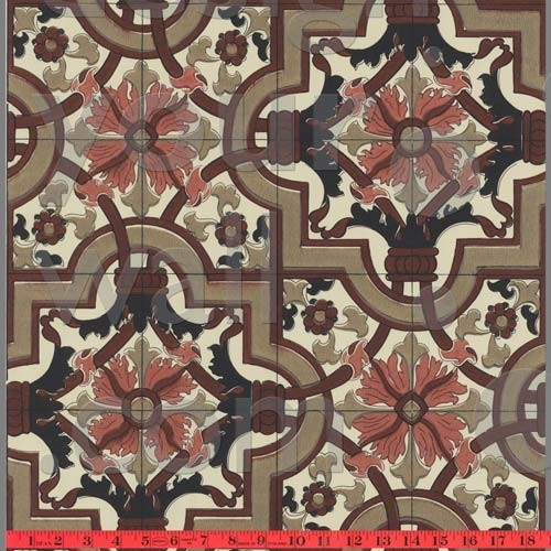 Tiled Moroccan Vintage Custom Wallpaper Eclectic By