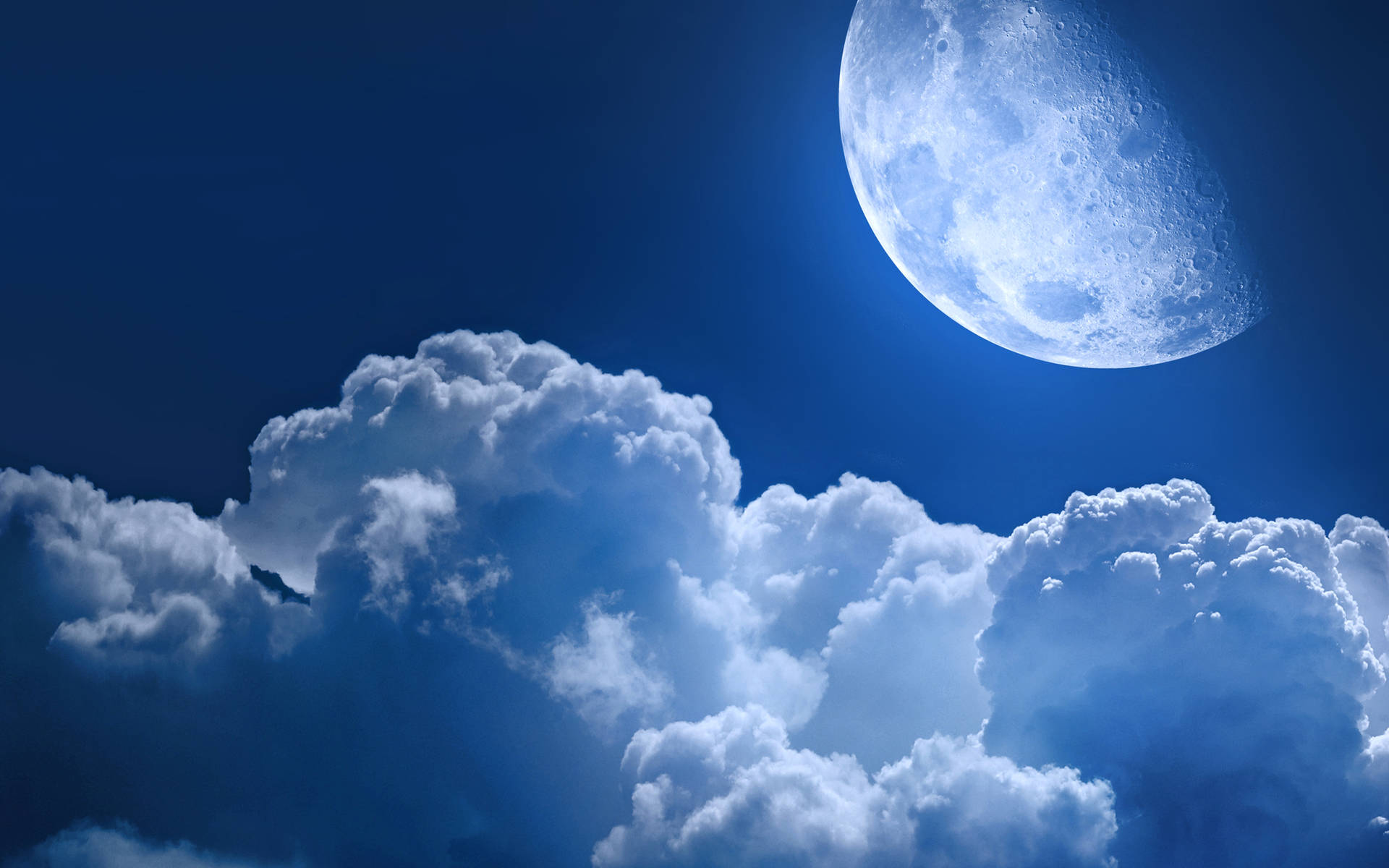 Moon Night Sky Wallpaper