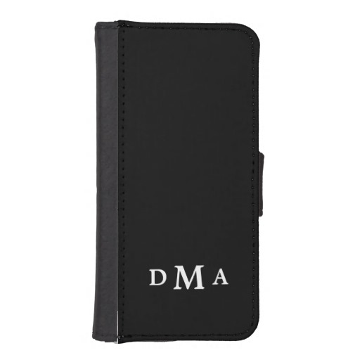 Make Your Own Background Color Monogram iPhone 5 Wallet Zazzle
