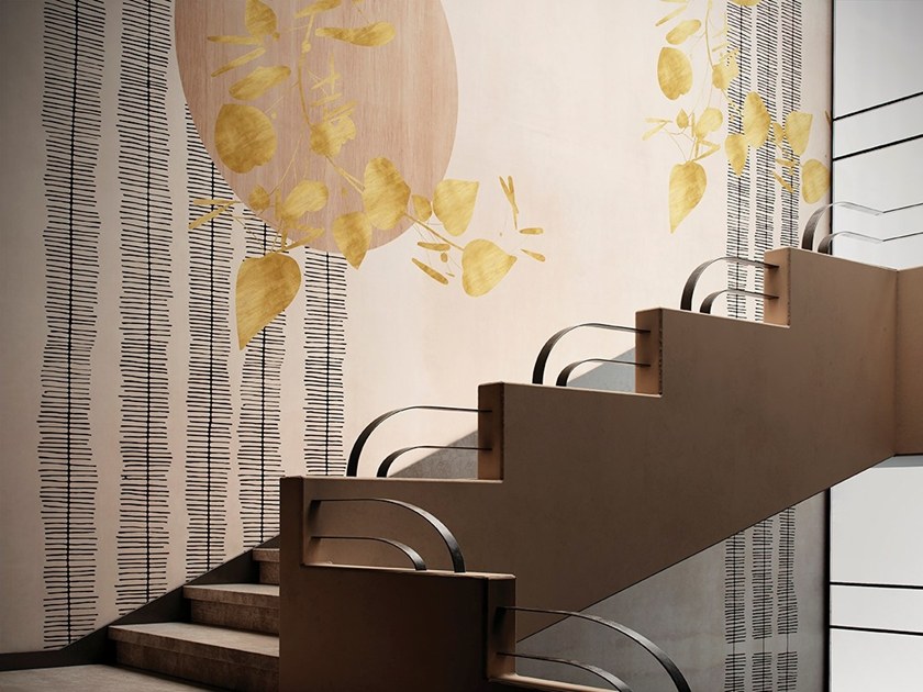 Wallpaper With Floral Pattern Arp Ge Fusuma Collection By