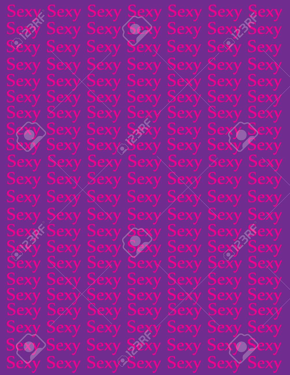 Word Sexy Fuchsia Background On Violet Stock Photo Picture And