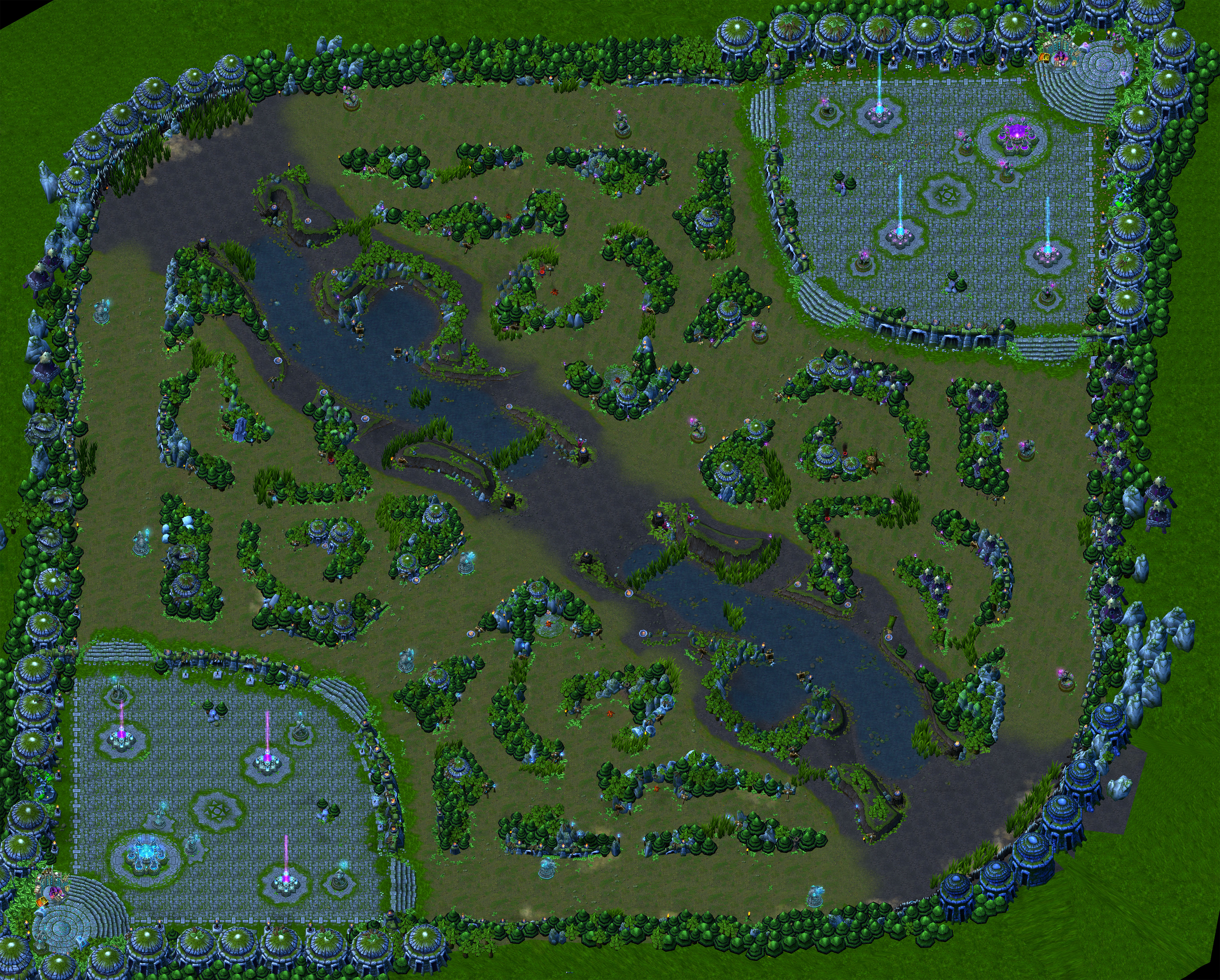 League Of Legends Summoner S Rift Original Map By Narishm On