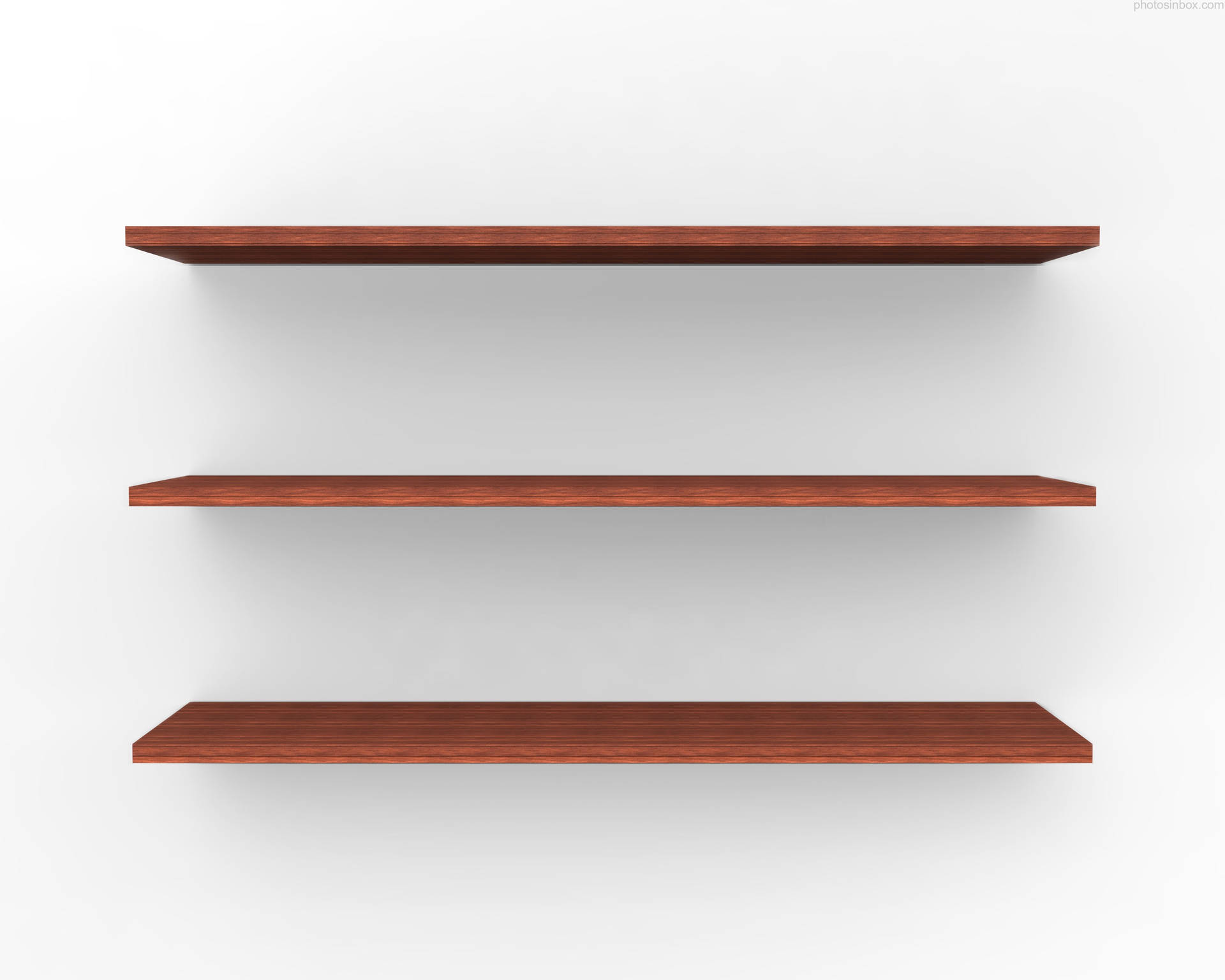 Shelf Desktop And White Walls Wallpaper