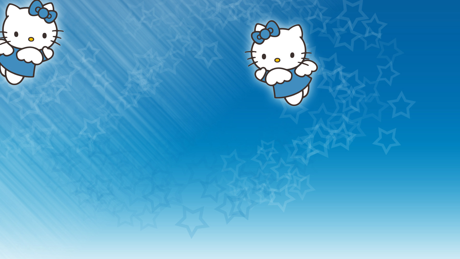 Hello Kitty Pixels Screensavers Wallpaper Sanrio Blue Stars