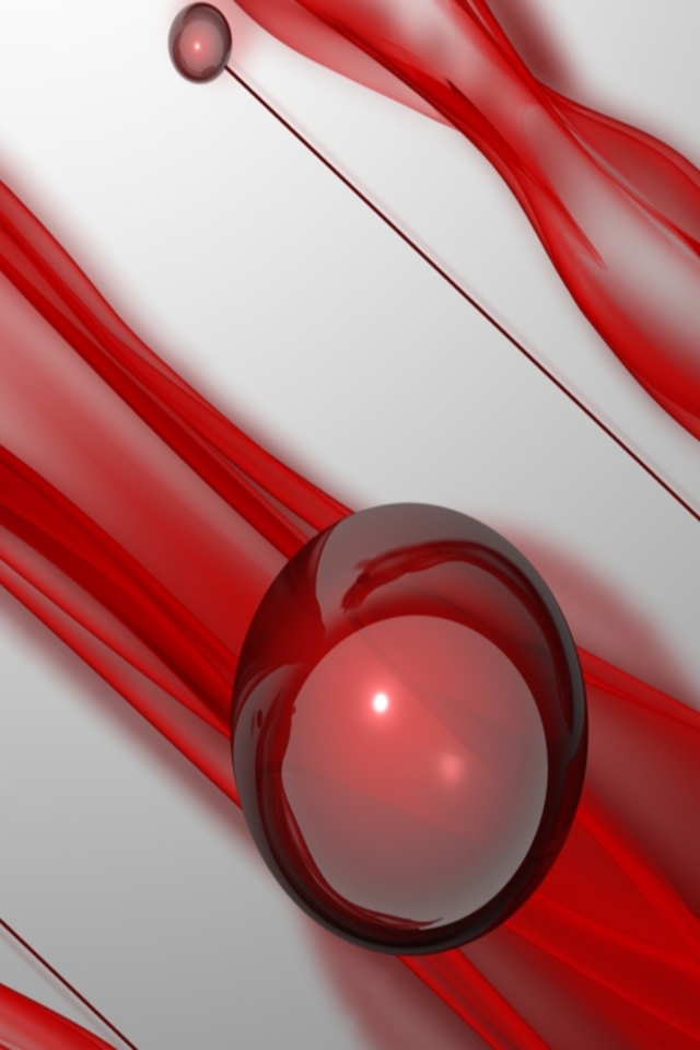 Mobile Wallpaper 3d HD Red Ball iPhone