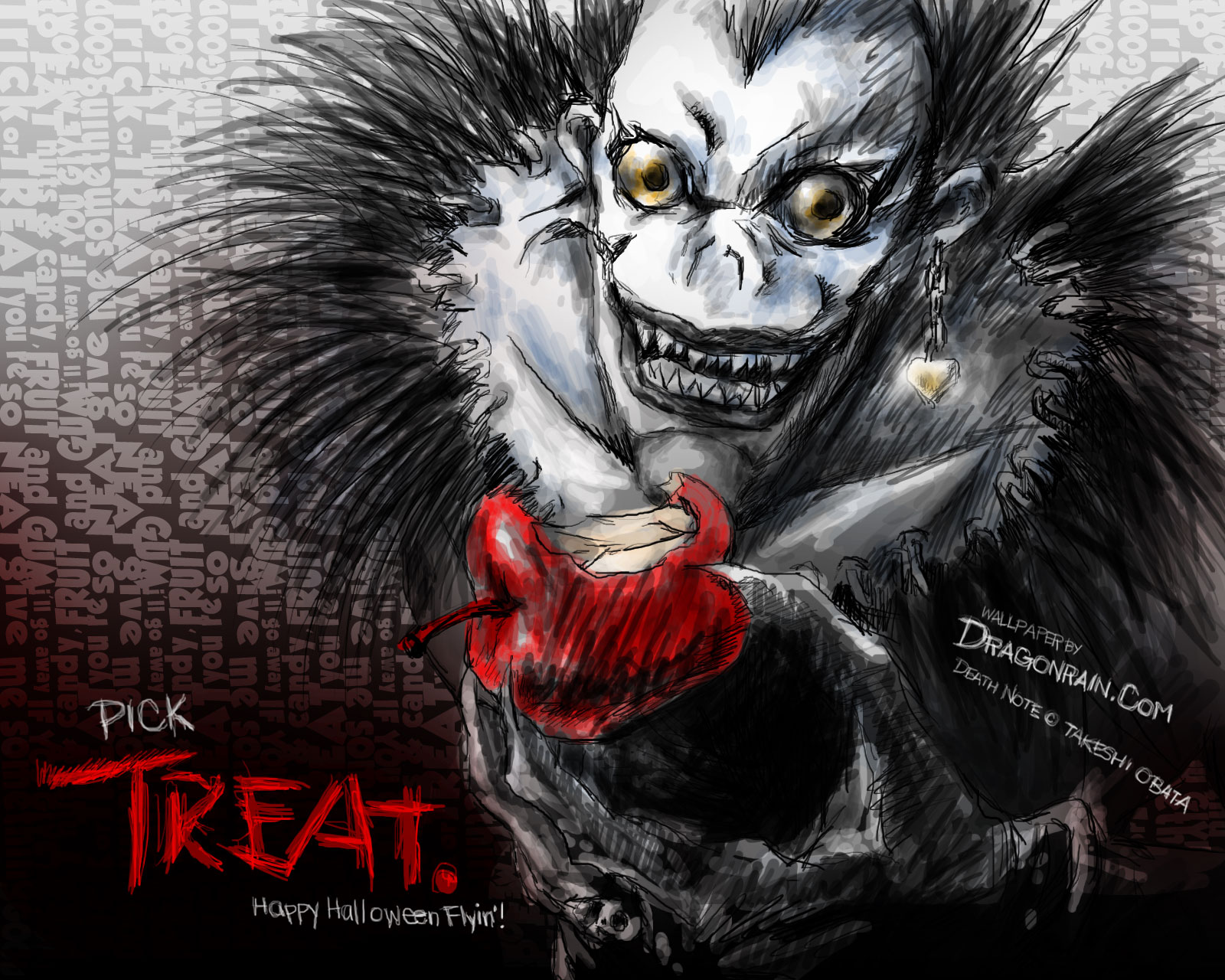Death Note Ryuk Halloween Wallpaper Background