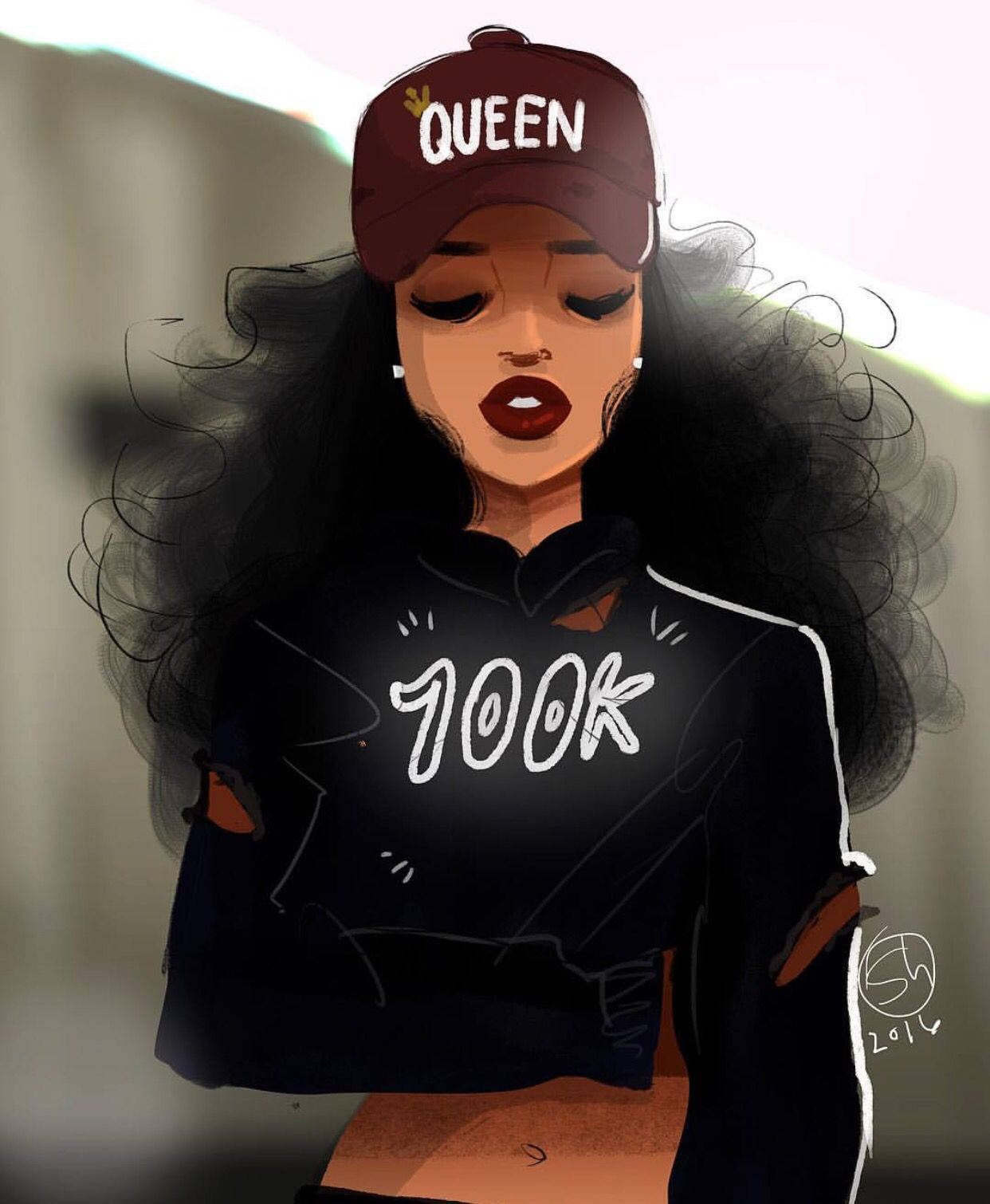 Cute Black Girl Wallpaper