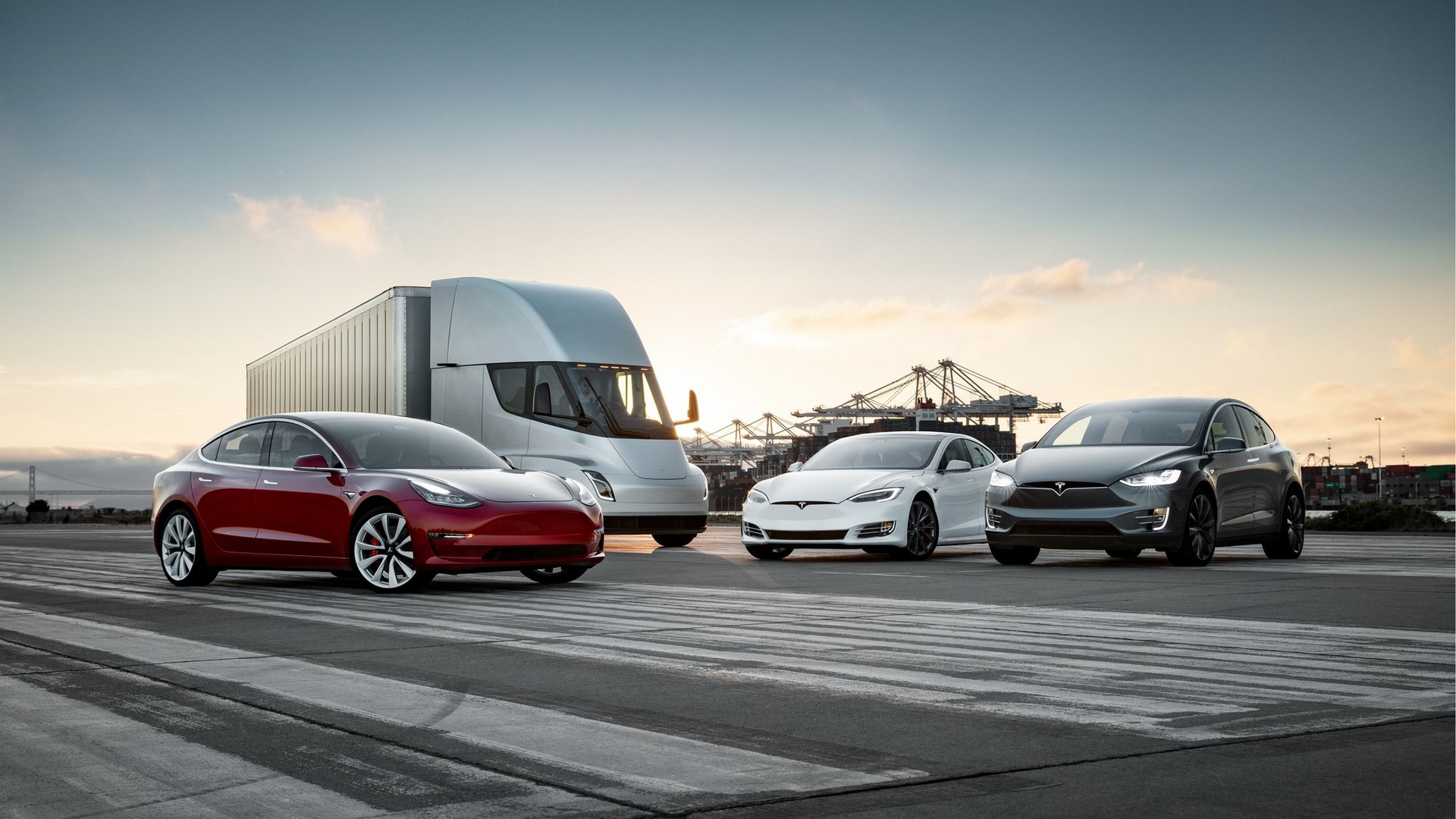 Tesla Model S 3 X And Semi Unite In New Photo