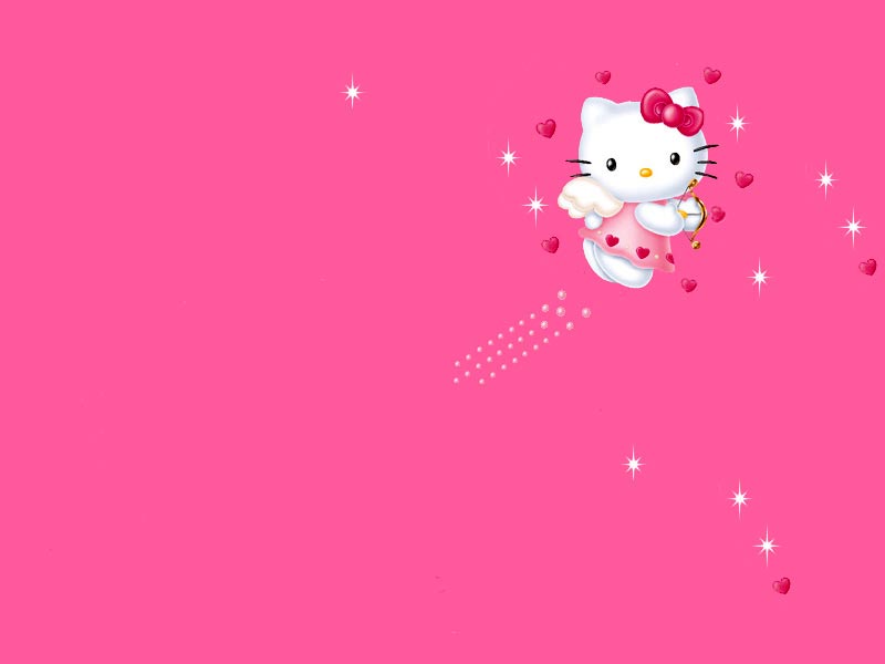 Hello Kitty Pink Background Wallpapersafari