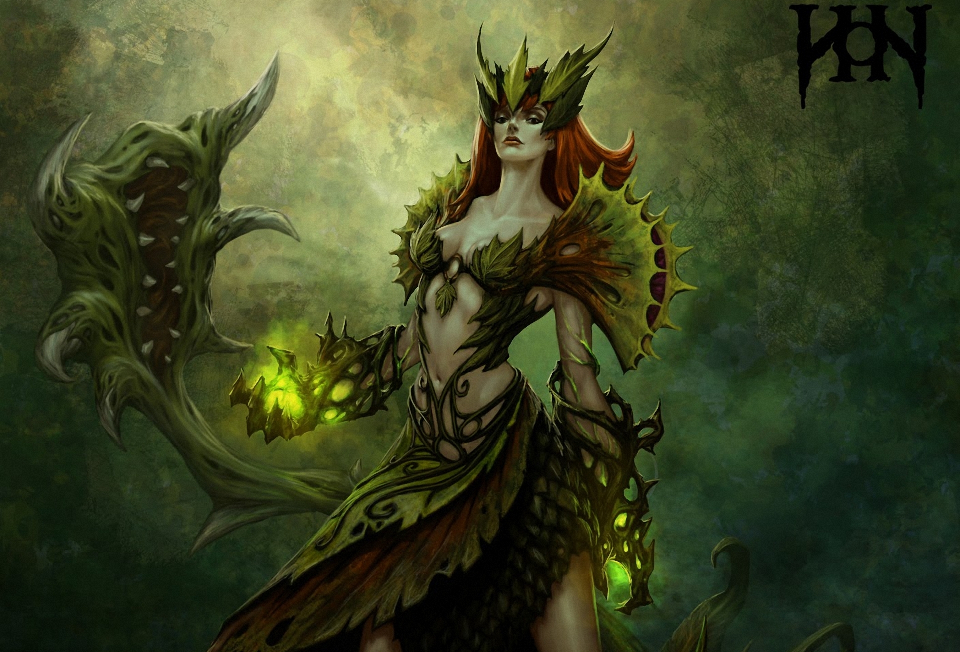 Legends Zyra Girl Plants Weapons Magic Fangs Monster Wallpaper