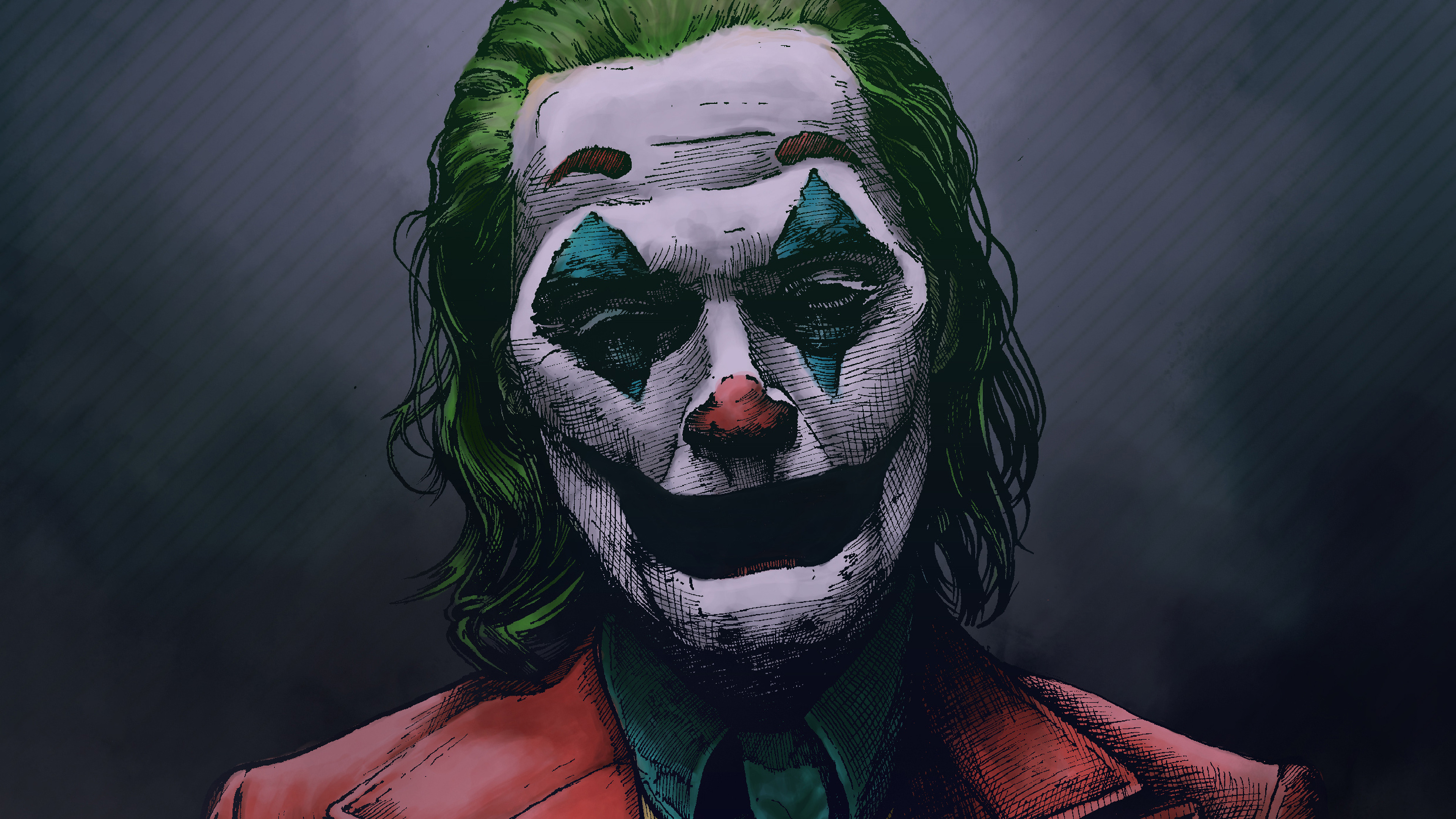 Joker Joaquin Phoenix Art 4k Wallpaper