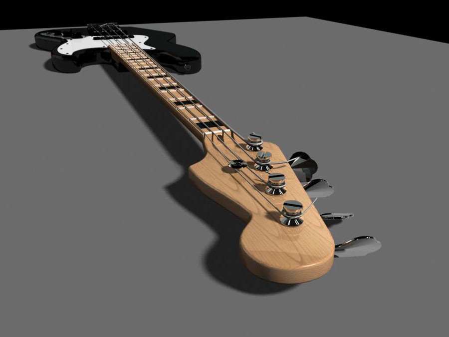 Fender Jazz Bass Wallpaper 3d Model By