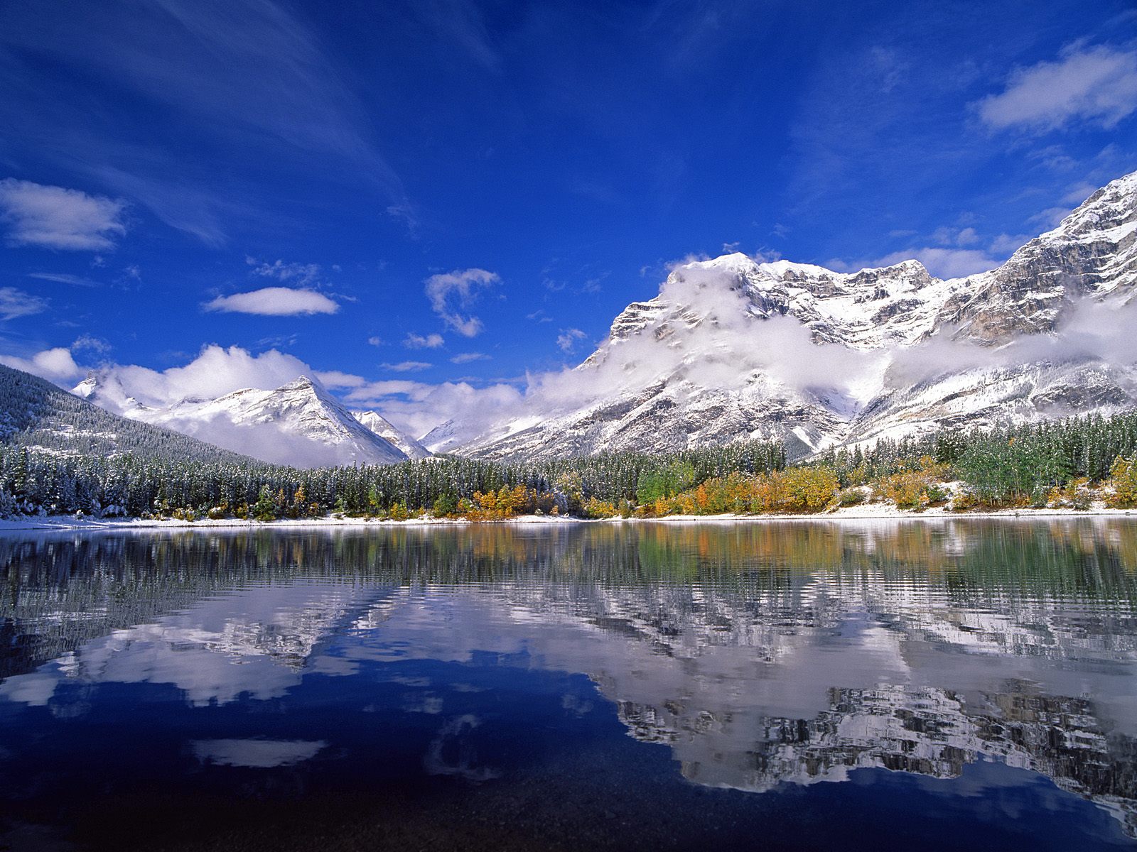 Wedge Pond Alberta Canada Photography Desktop Wallpaper