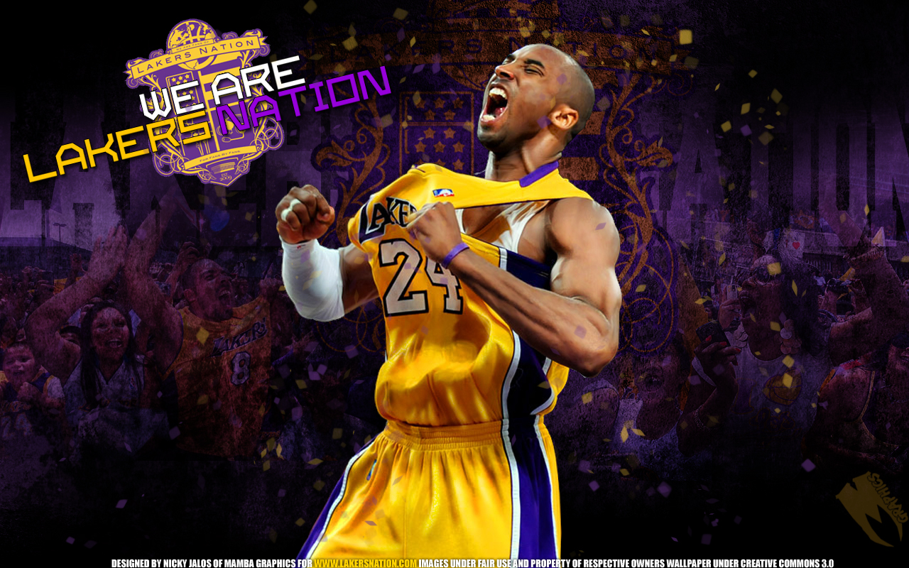 Kobe Bryant We Are Lakers Nation Wallpaper By Nickmamba On