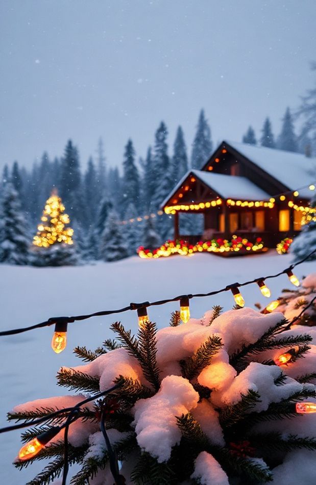 Blinking Christmas Lights Wallpaper