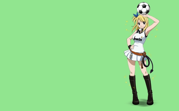 Hair Ribbons Simple Background Anime Girls Soccer B Sports HD