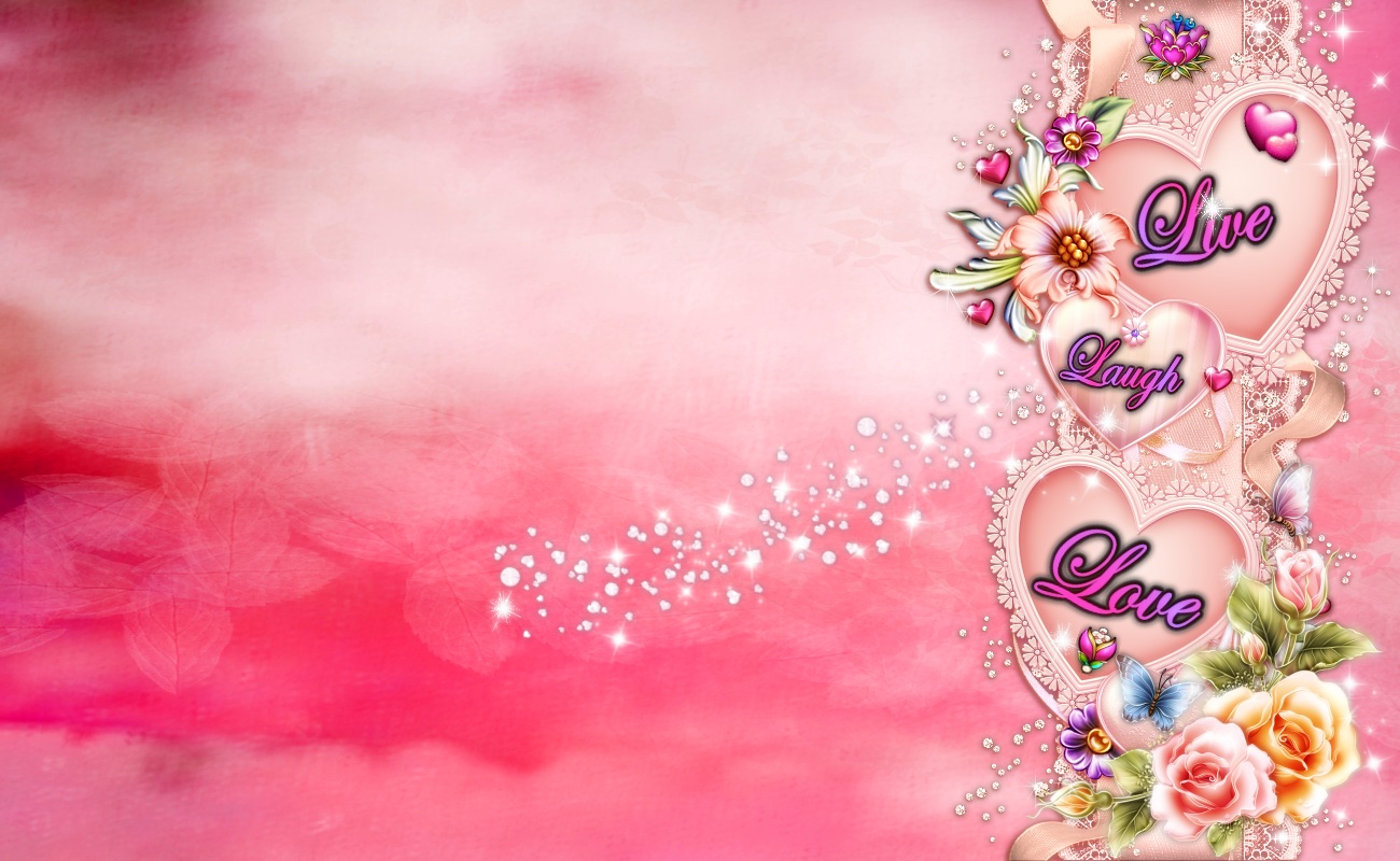 Artistic Romance Heart Flower Mauve Wallpaper