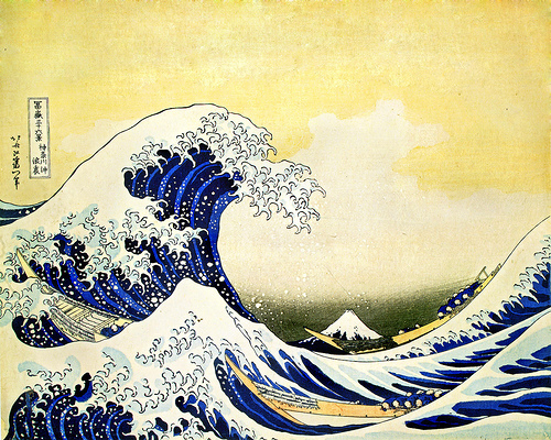 Hokusais Wave Wallpaper Hokusais Wave made into a wallpa