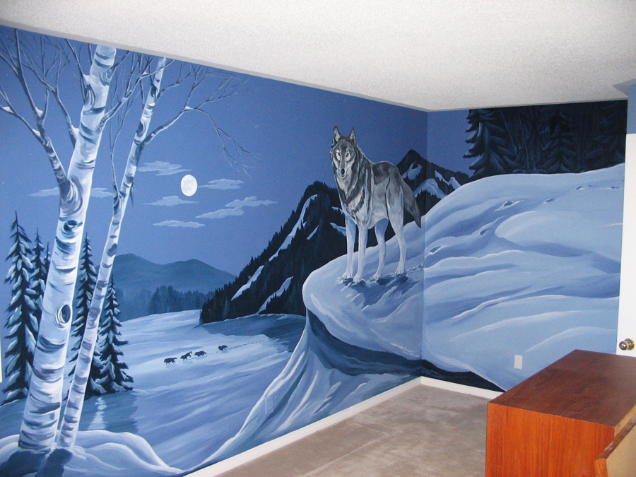 Wolf Mural By Magic Jpg