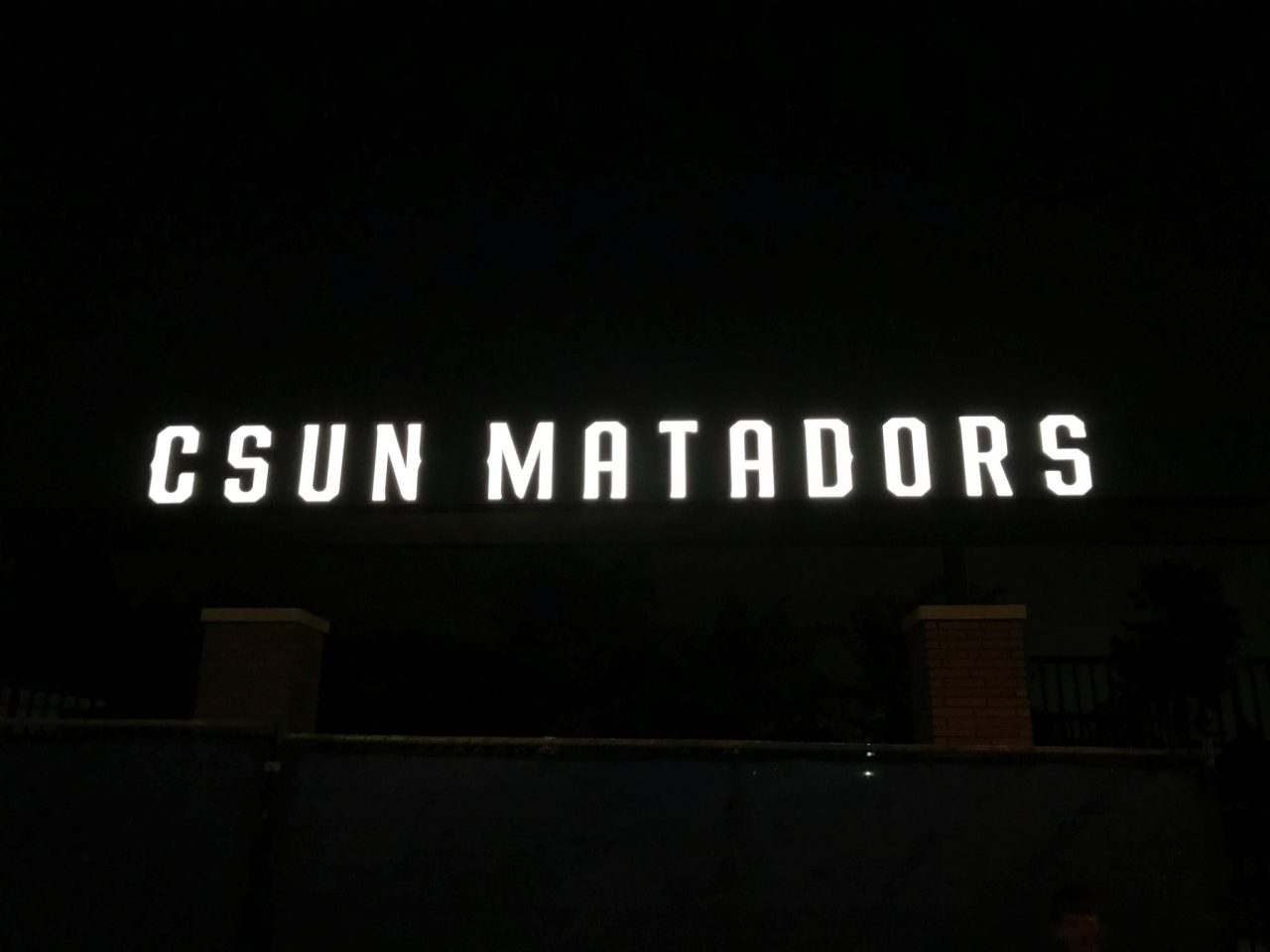 Lighted Sign For Csun Matador Baseball Field In Northridge Ca