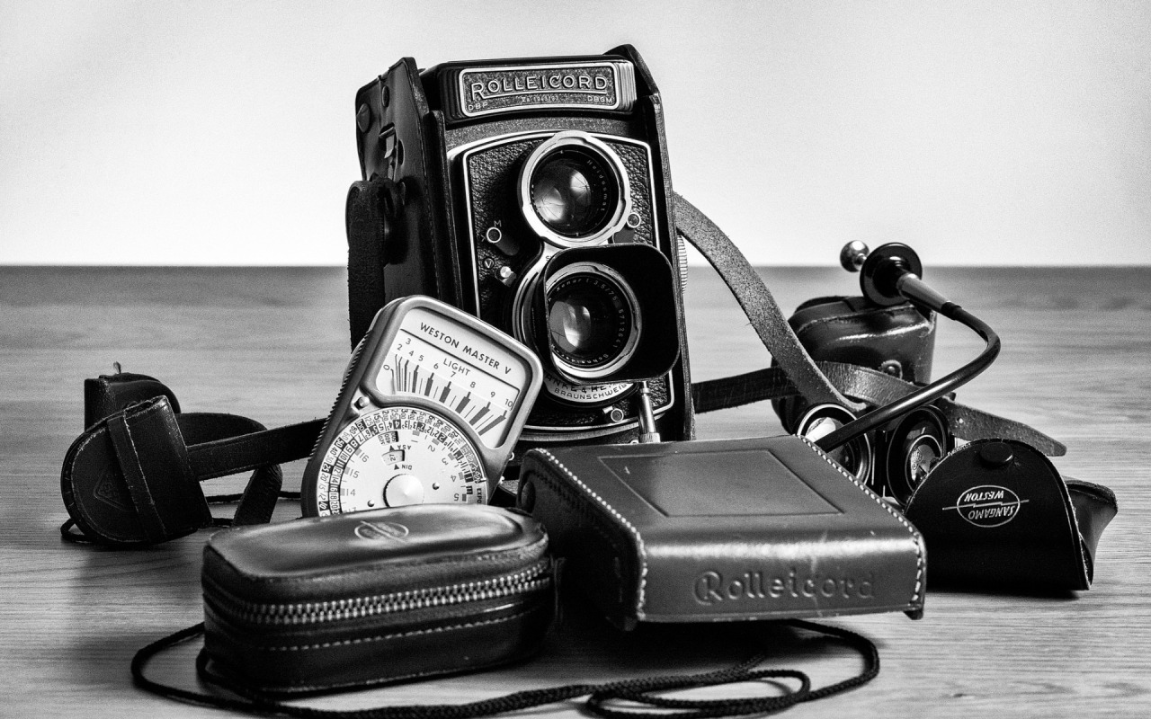 Vintage Rolleicord Camera Widescreen Wallpaper Wide
