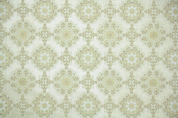 Listing 1950s Vintage Wallpaper Yellow And White
