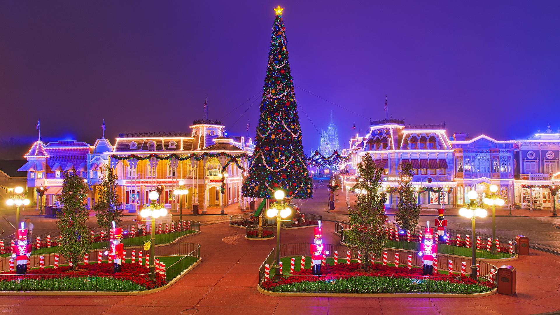Image Anaheim California Disneyland Usa Christmas HDri New