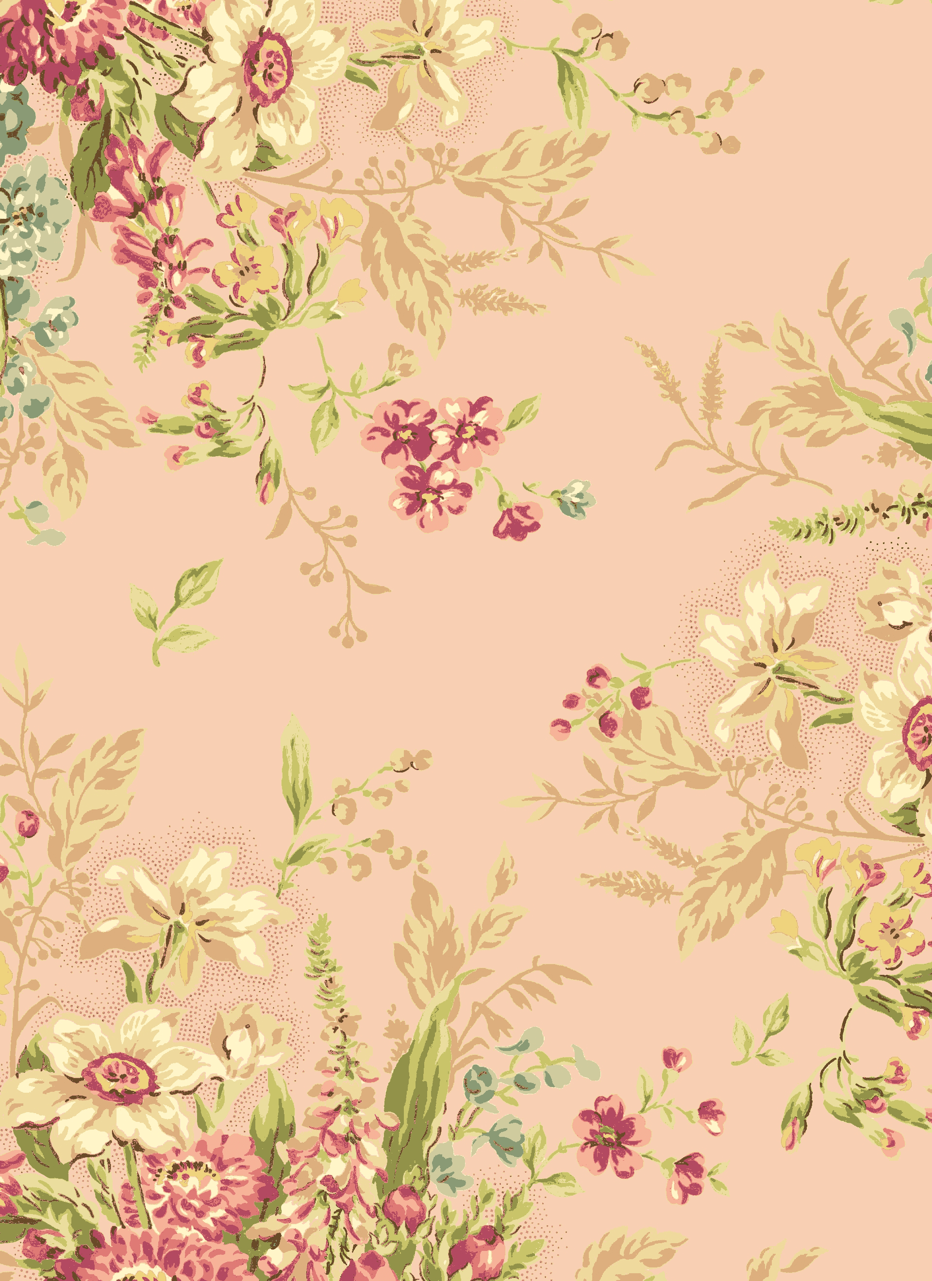 Mr2130 11b Wallpaper Quilts Floral