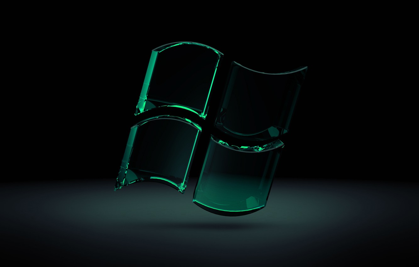 Free download Wallpaper Glass Microsoft Black Windows 7 Green ...