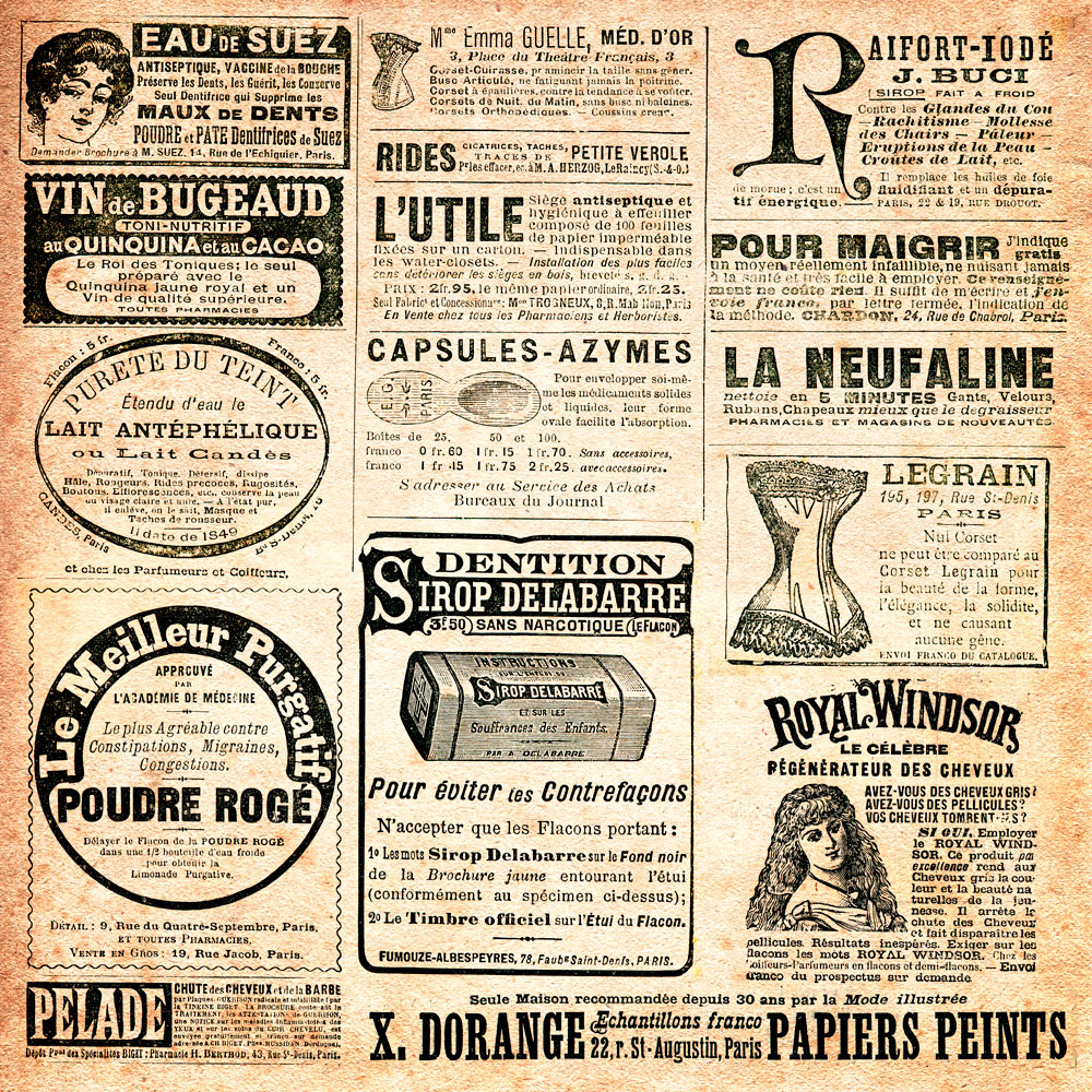 Vintage Newspaper Wallpaper Reset Scale Center