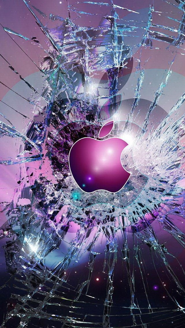 Apple Logo Broken Glass The iPhone Wallpaper