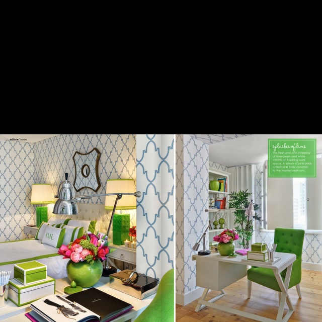 Green Trellis Wallpaper