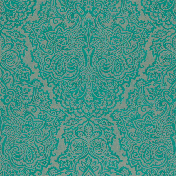 Turquoise Pattern Wallpaper A Luxurious Damask