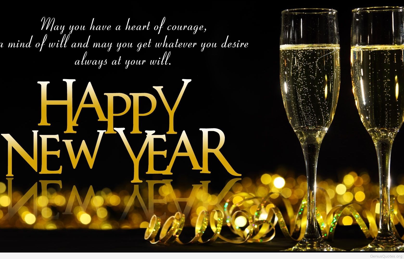 Happy New Year Champagne Wallpaper Quote Genius Quotes