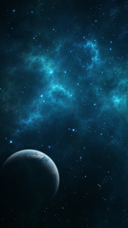 Earth In Blue Space Wallpaper iPhone