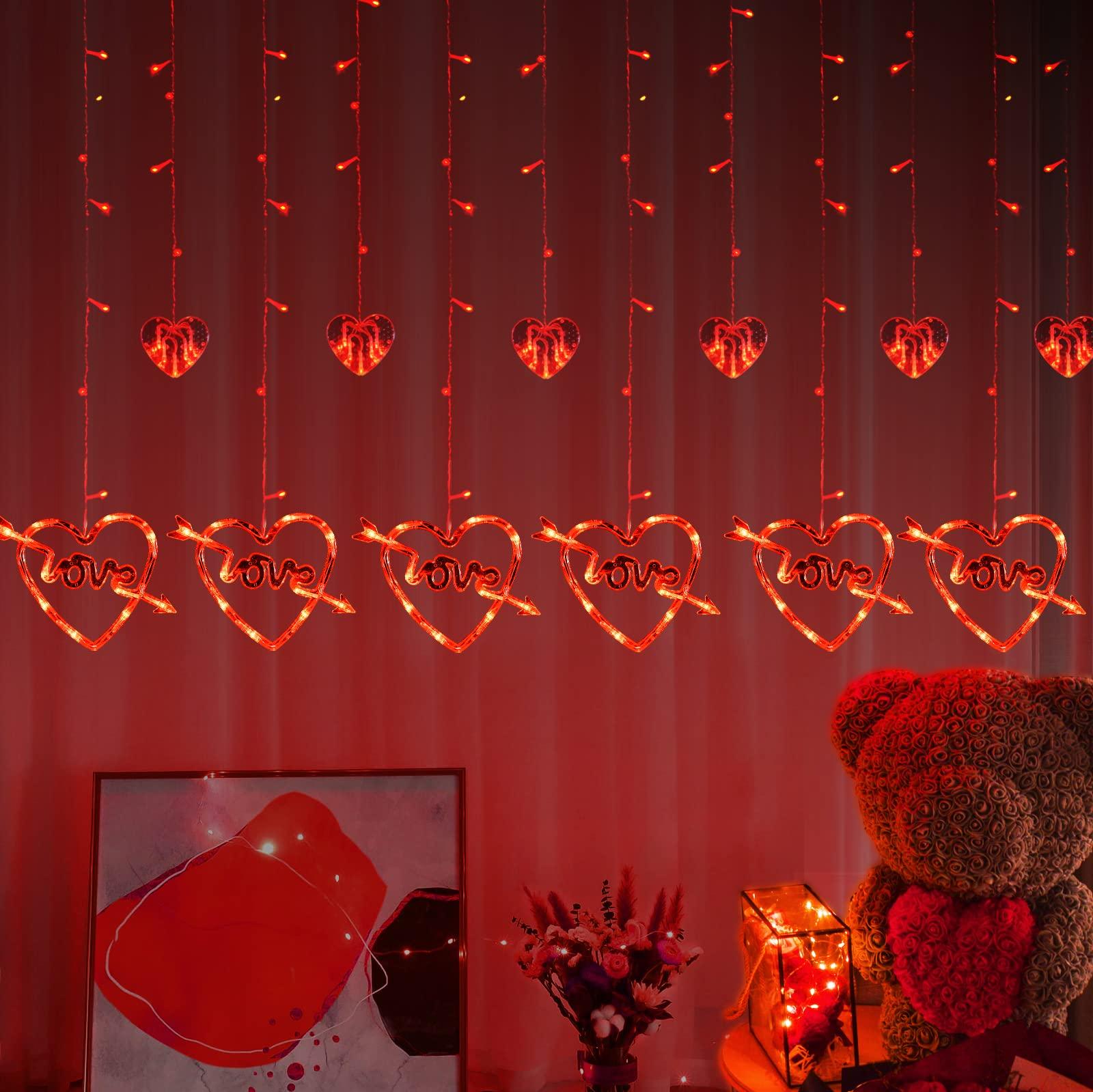 Amazon Lolstar Valentine S Day Window Lights Leds Red