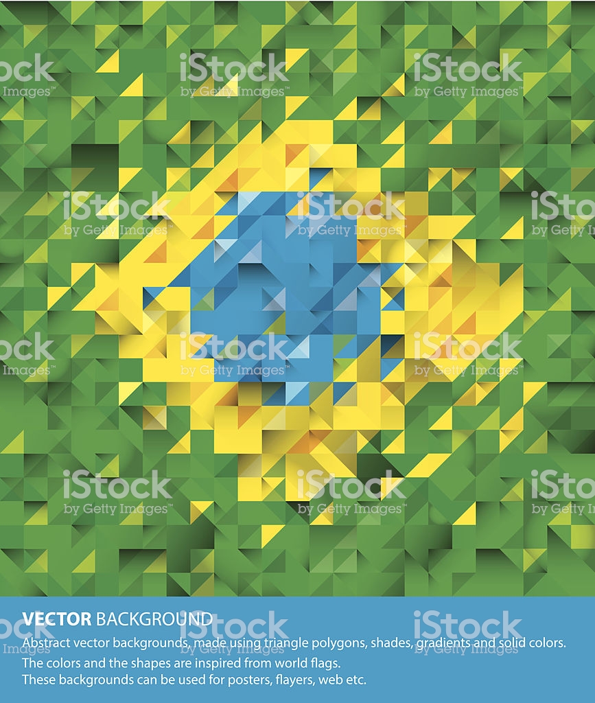 Abstract Brazil Background Brazilian Flag Stock Illustration