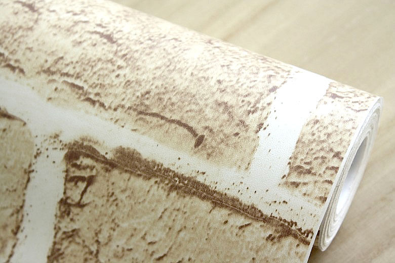 Free download 10m PVC Wallpaper Beige Brick Stone Prepasted Self