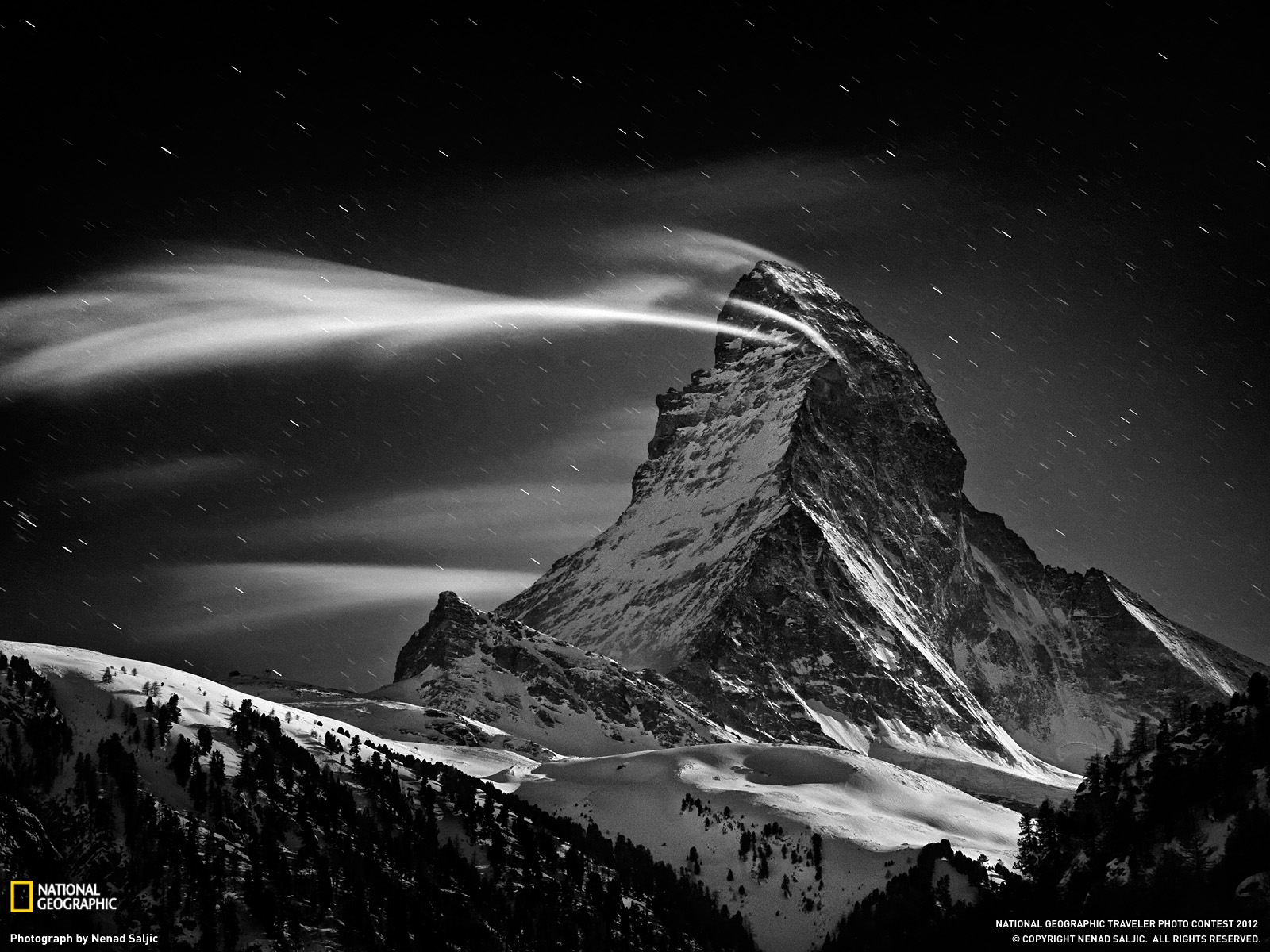 Matterhorn Moonlit Night Breathtaking National Geographic Nature