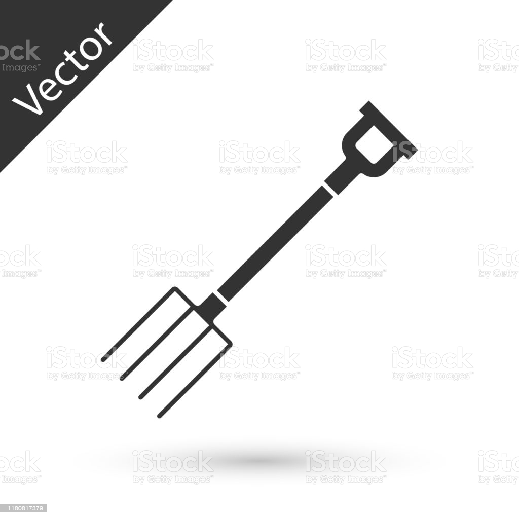 Free download Grey Garden Pitchfork Icon Isolated On White Background