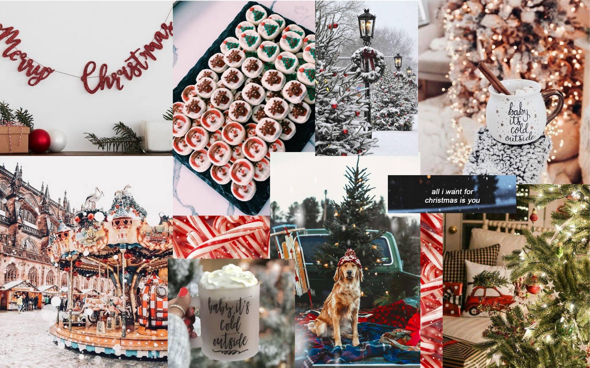 Download Wonderful Christmas Collage Wallpaper