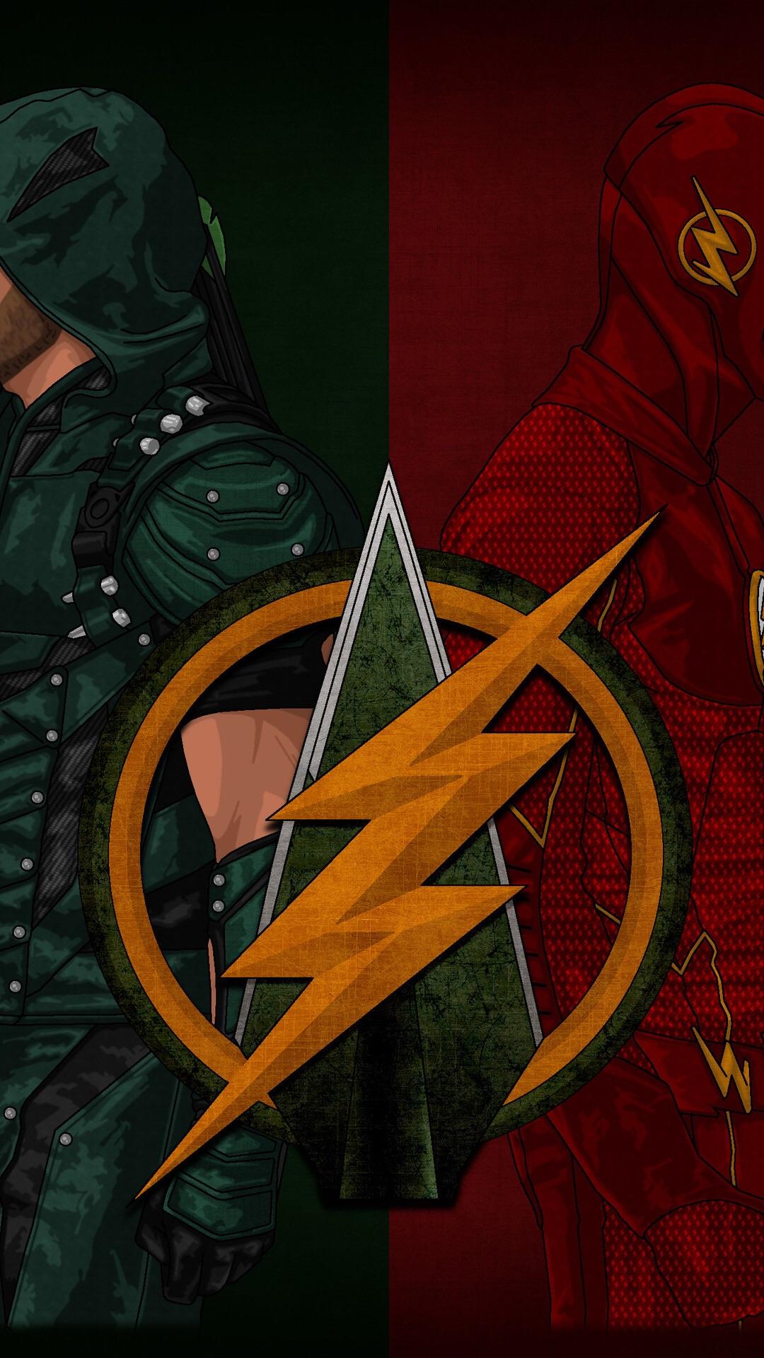 Arrow And Flash Phone Wallpaper Top