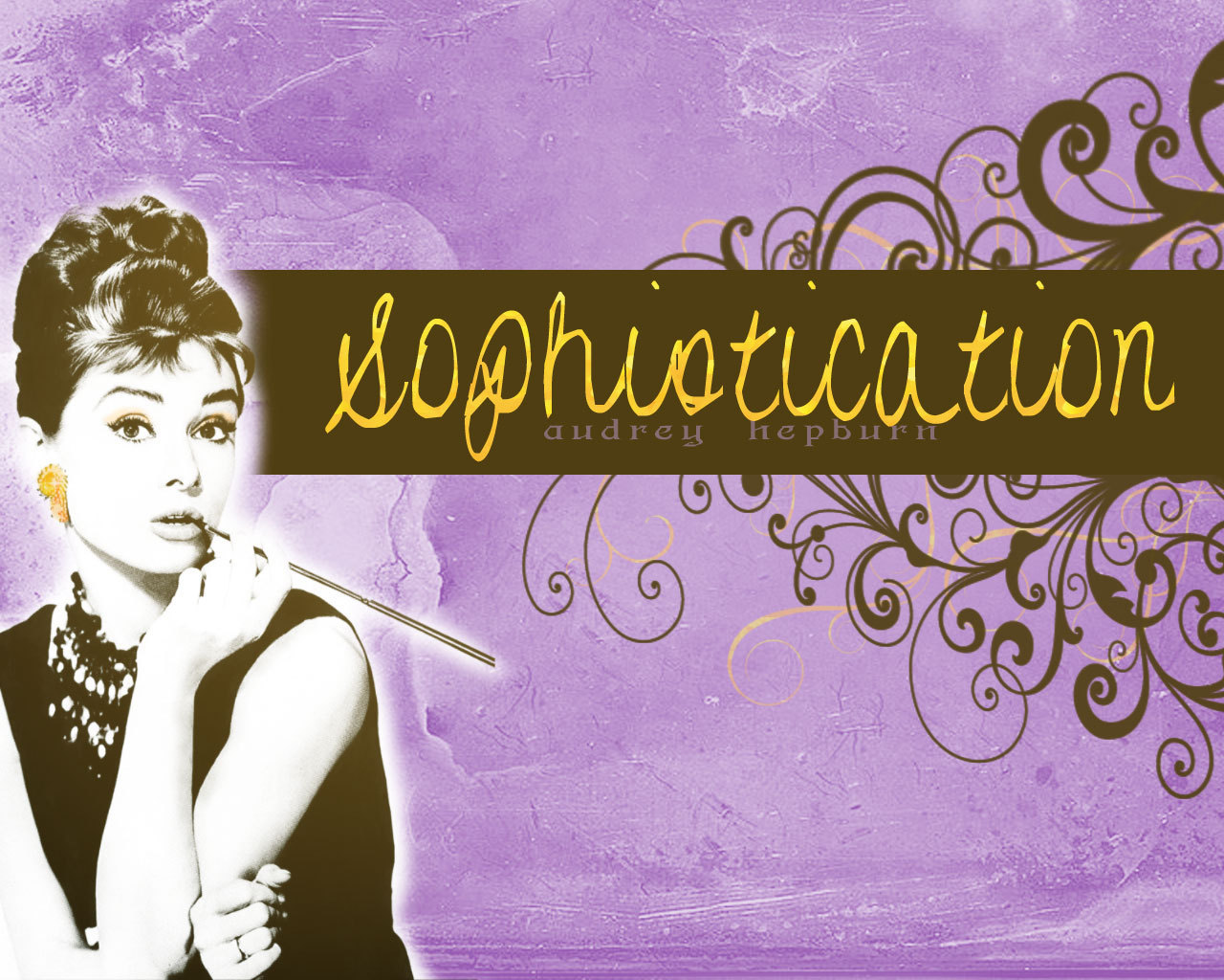 Sophisticated Audrey Hepburn Wallpaper