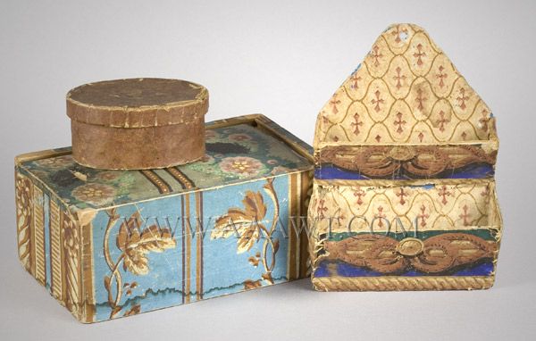 Wallpaper Boxes 19th Century Antique