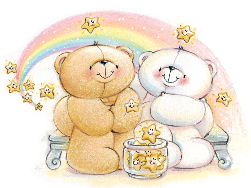 Cartoon Bear Cute Forever Friends Wallpaper