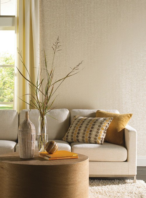 Reef Wallpaper In Neutrals And Gold Design By Ronald Redding Burke