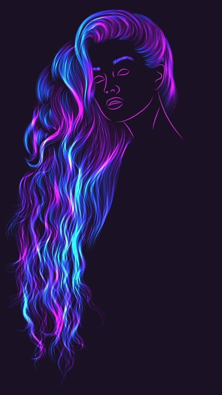 Neon Girl Wallpaper By Fernandolizondro On