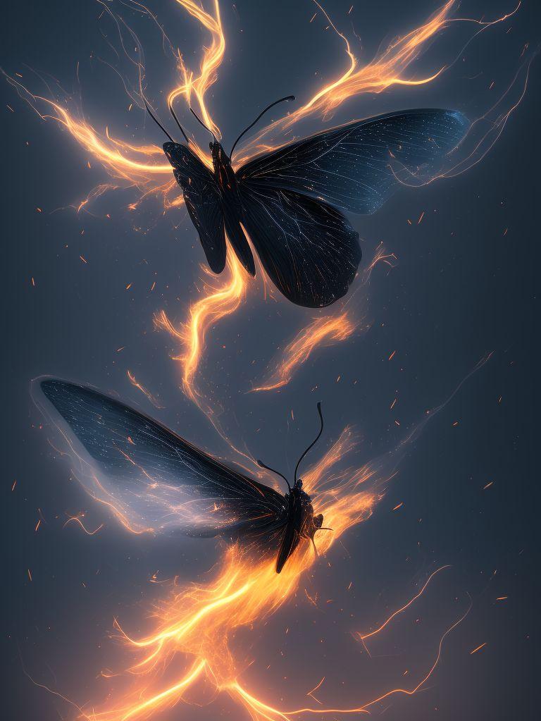 Valid Slug495 Black Butterfly In Light Fire