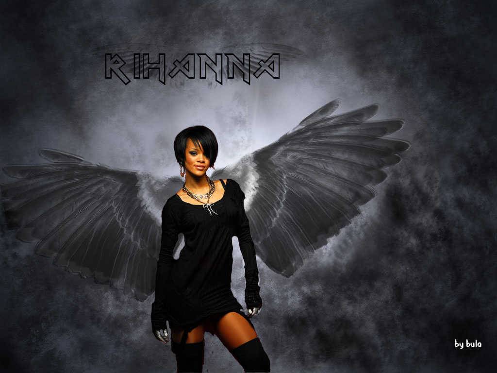 Rihanna Black Angel Wallpaper