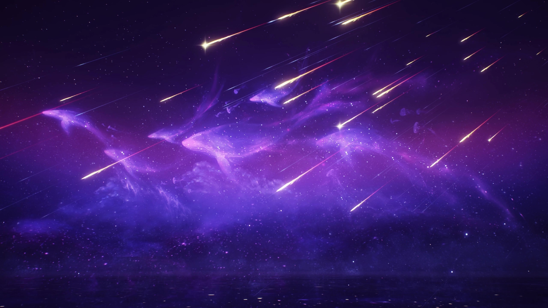 Galaxy Falling Stars Wuthering Waves Thumb Wallpaper